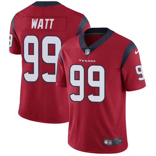 Nike Texans #99 J.J. Watt Red Alternate Men's Stitched NFL Vapor Untouchable Limited Jersey - Click Image to Close